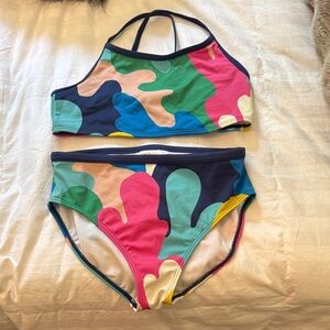 Mini Boden Multicolor Camo Kids Bikini